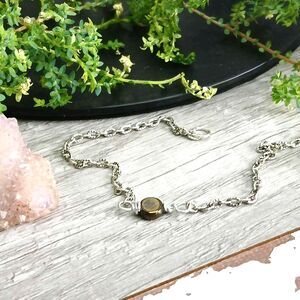 Dainty Minimalist Czech Glass Beaded Anklet Bracelet, 9"